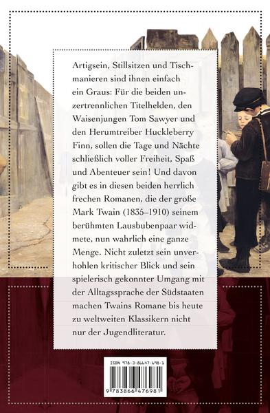 tom-sawyer-und-huckleberry-finn-rueckseite Rueckseite des Buches Tom Sawyer und Huckleberry Finn